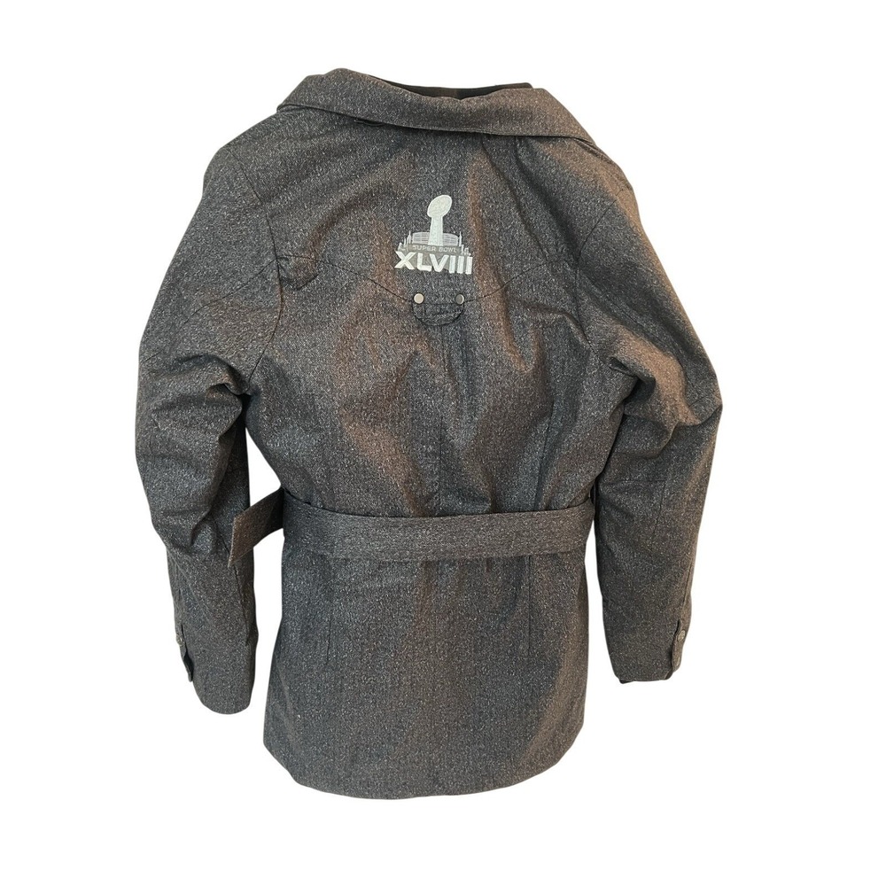 NFL Super Bowl The North Face Jacket Women Small Herringbone Belted Parka